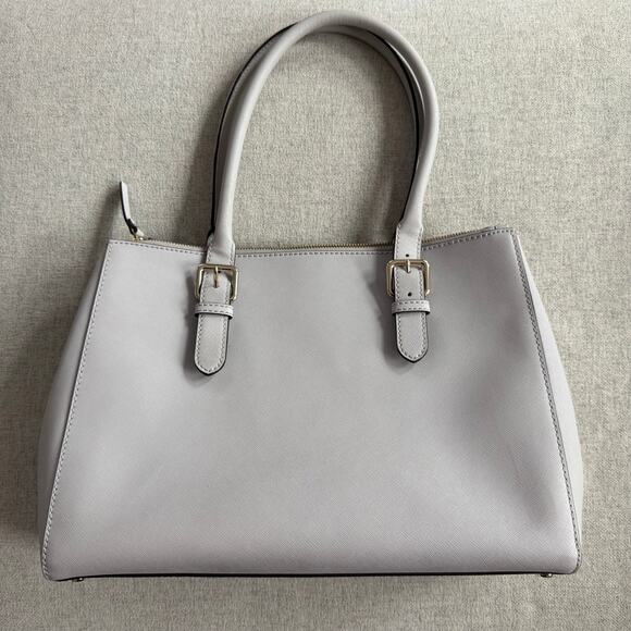 Kate Spade New York Charlotte Street Reena Tote Bag in Stone Ice Gray Purse - Picture 8 of 10